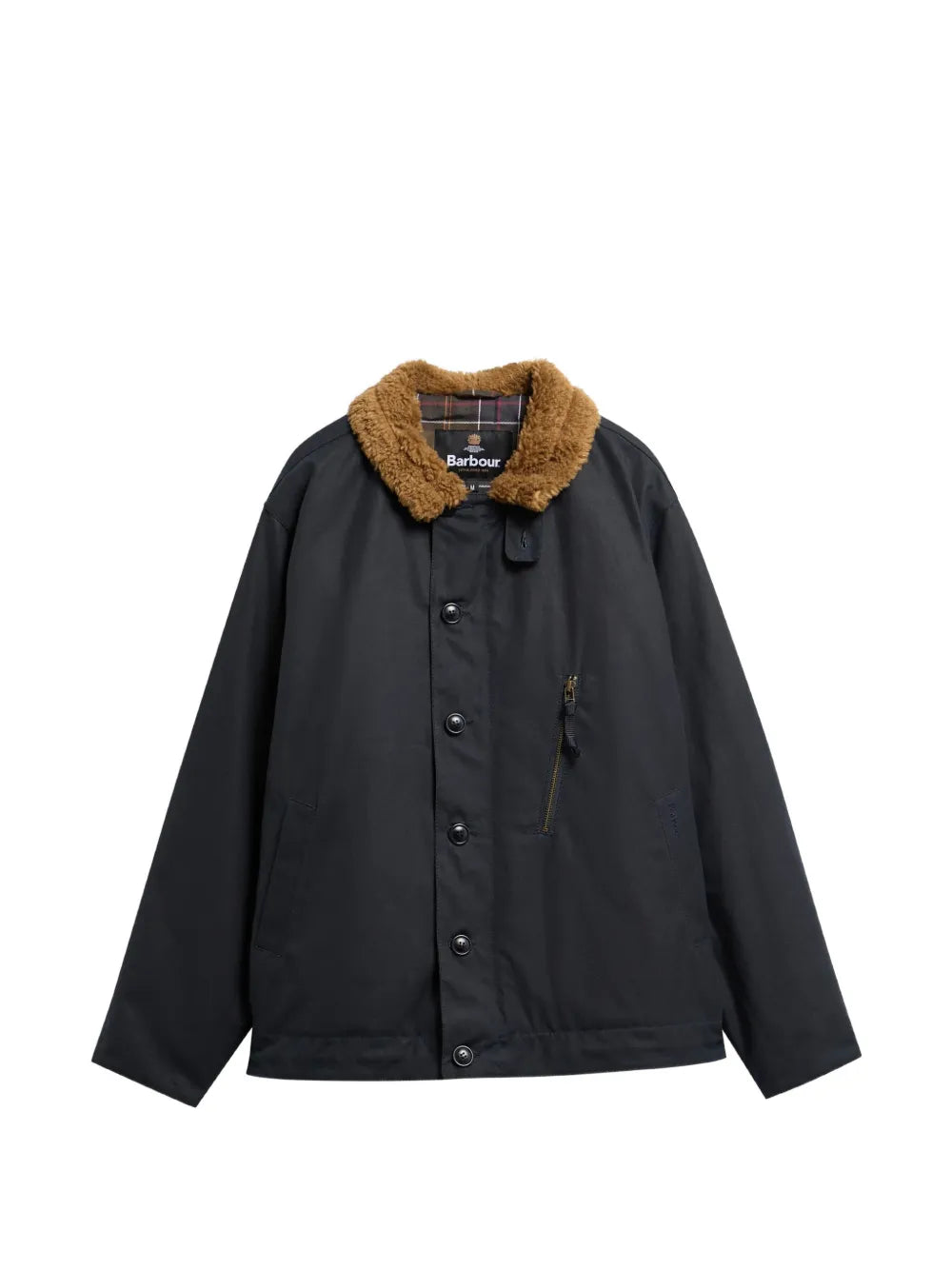 Macklow fleece-collar zip-up jacket