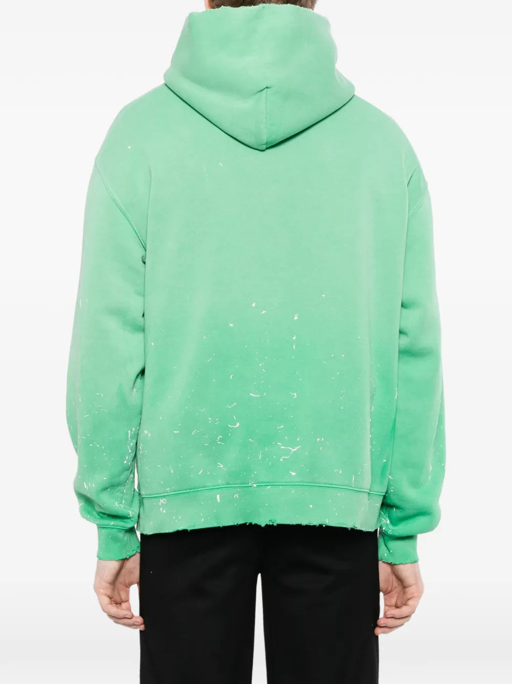 Paint-Splatter Distressed Hoodie