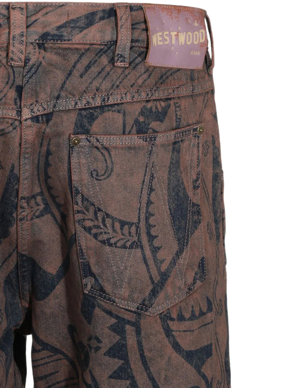 Bizarre Print straight-leg jeans