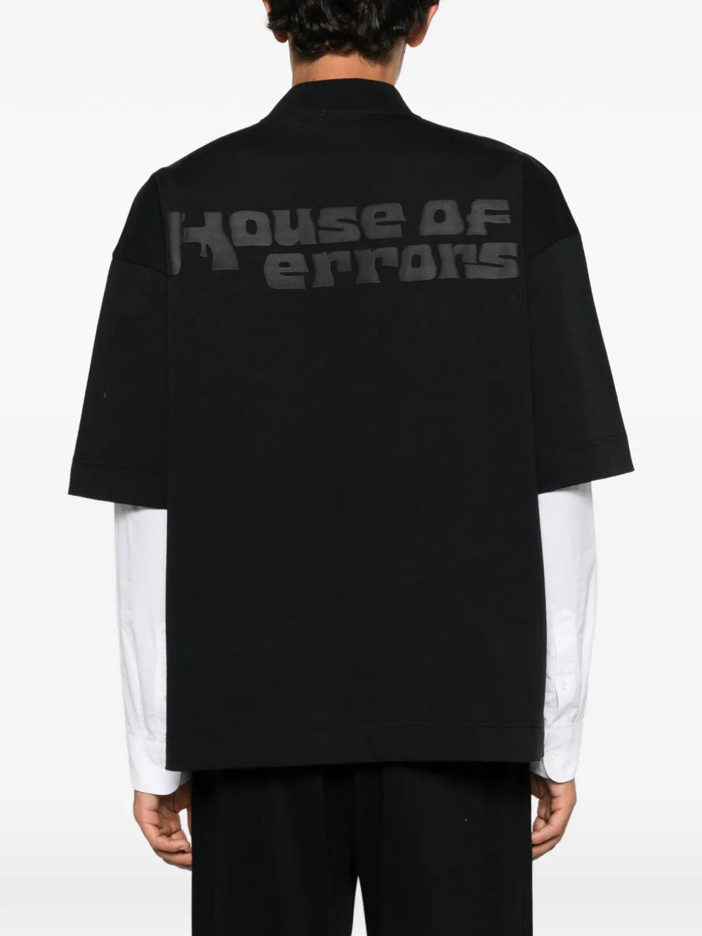 graphic-print high-neck T-shirt
