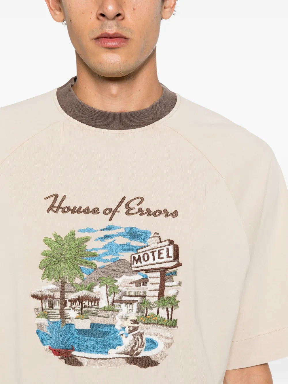 Motel Steakout logo-embroidered T-shirt