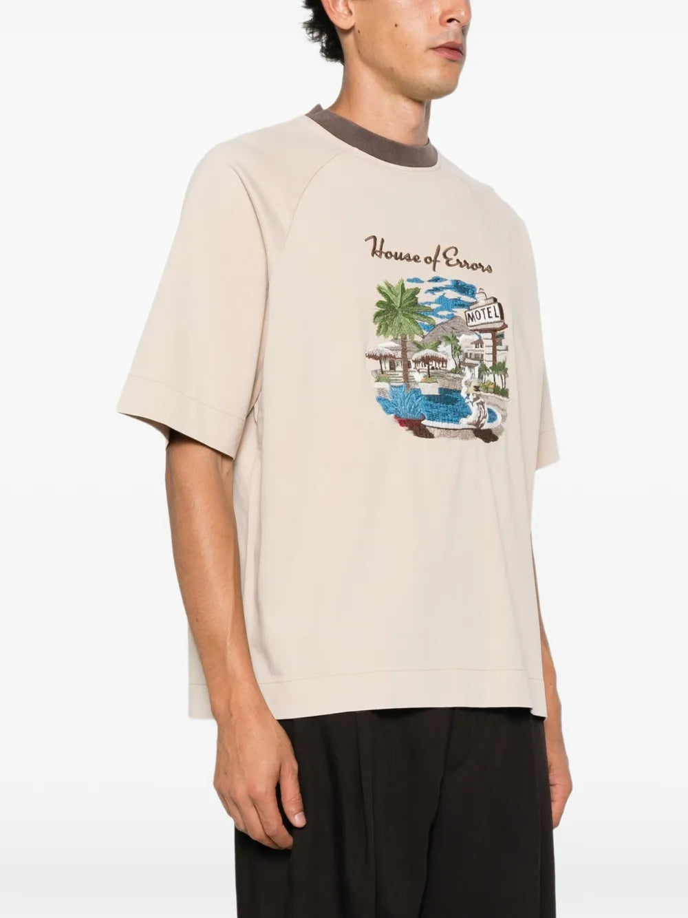 Motel Steakout logo-embroidered T-shirt