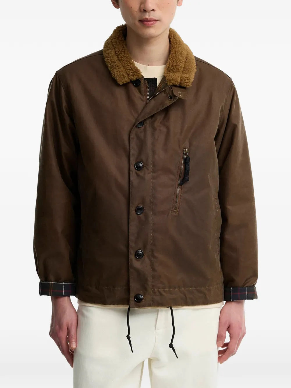 fleece-collar jacket
