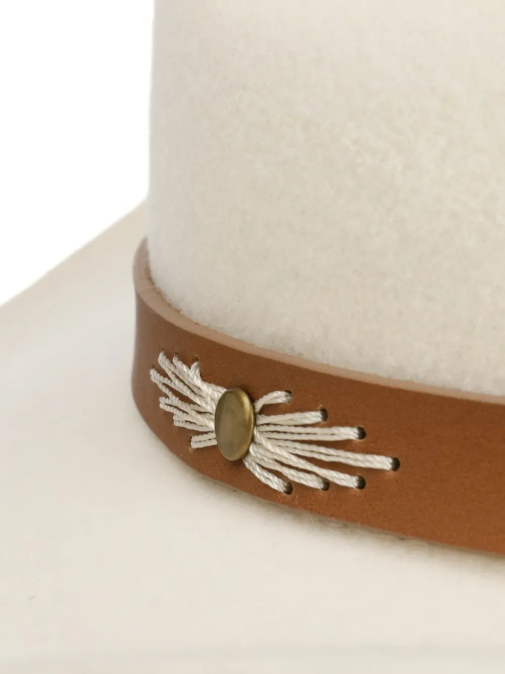 feather-detail felt hat