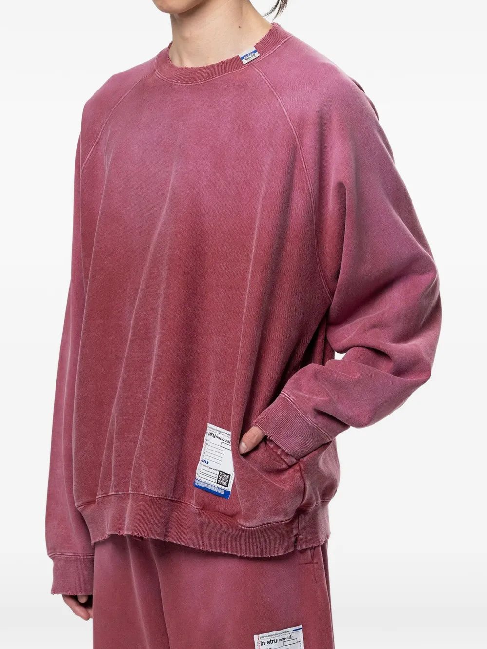 Sun faded like distressed sweatshirt