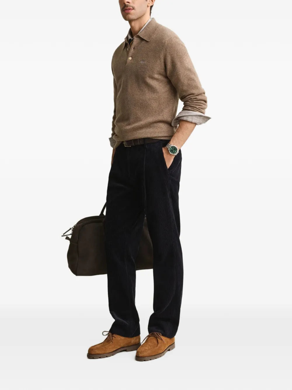 logo-embroidered wool sweater