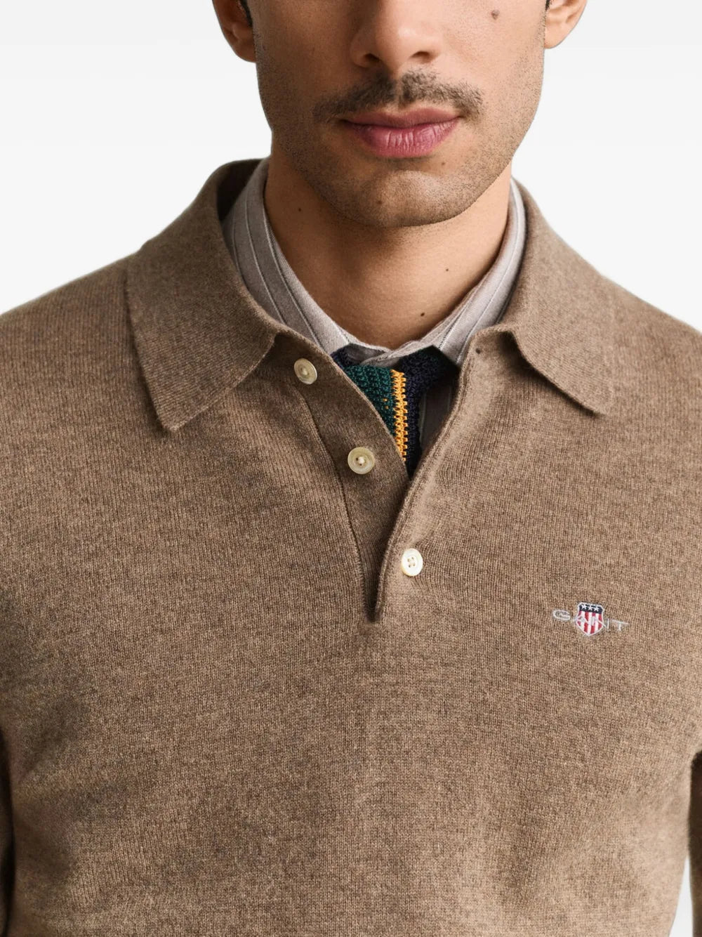 logo-embroidered wool sweater