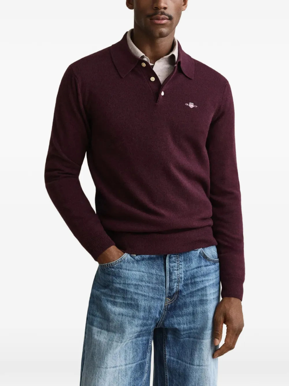 logo-embroidered polo shirt
