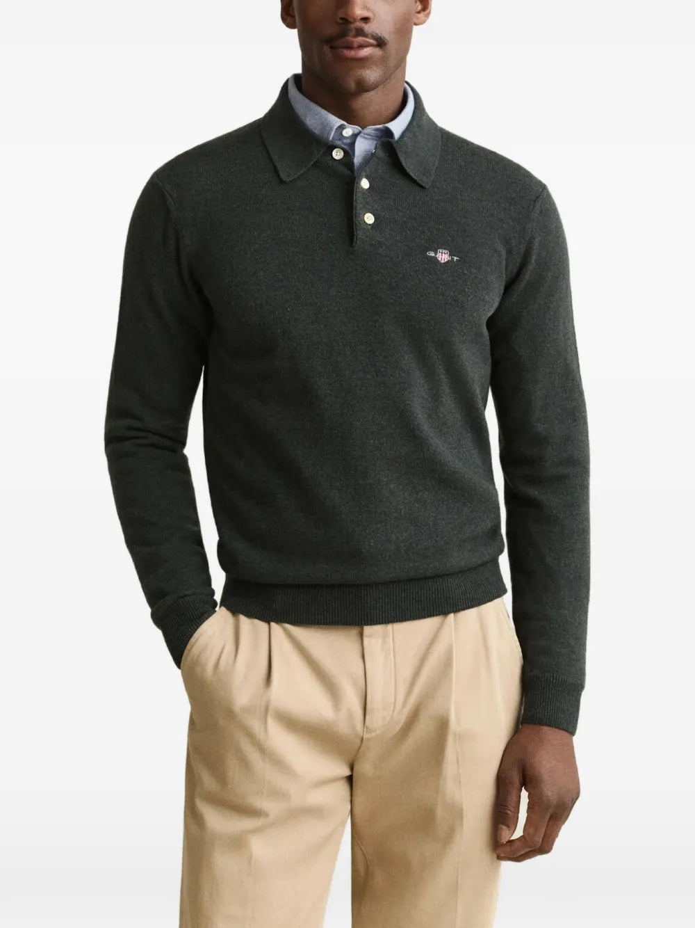 long-sleeve polo shirt