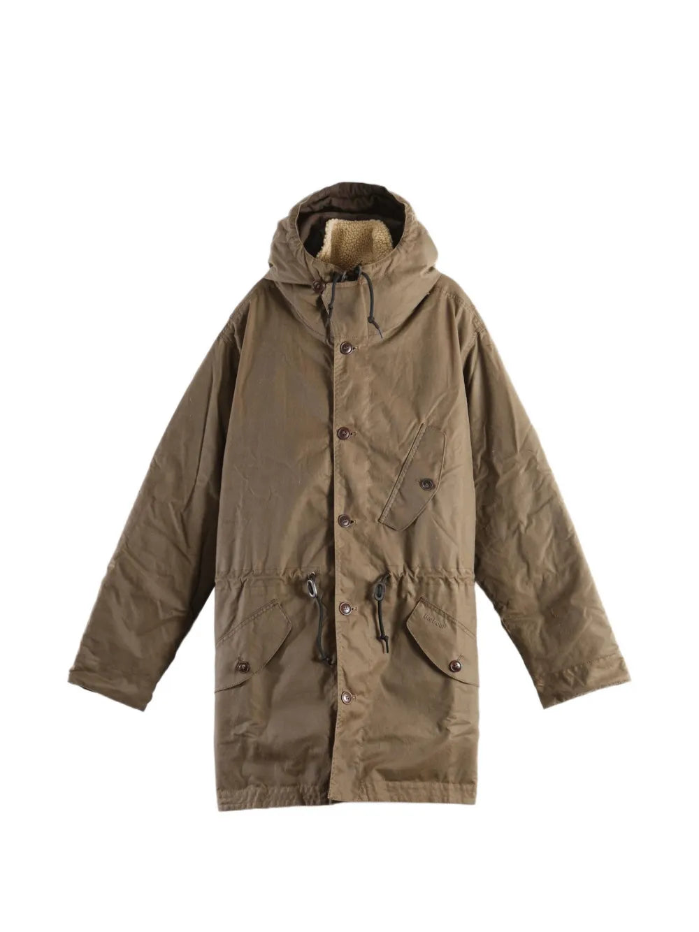 Ursula hooded button-fastening coat