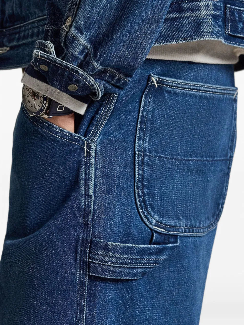 logo-embroidered carpenter shorts