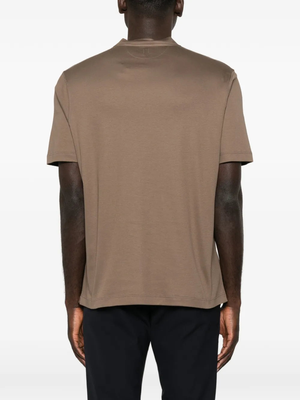 crew-neck short-sleeve sweater
