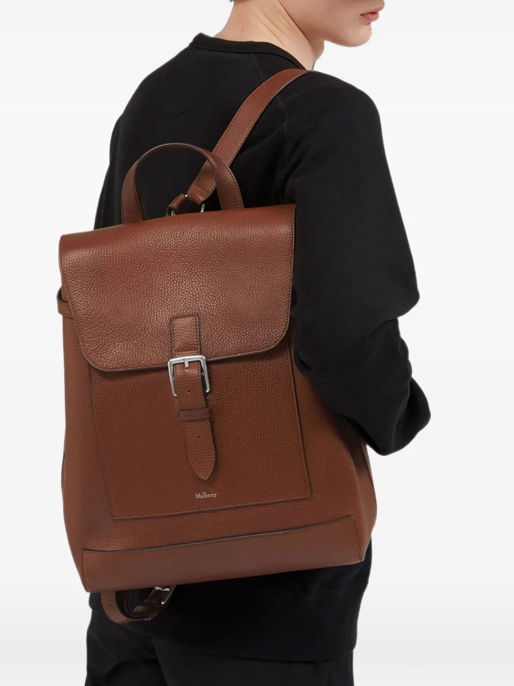 Chiltern grained-leather backpack