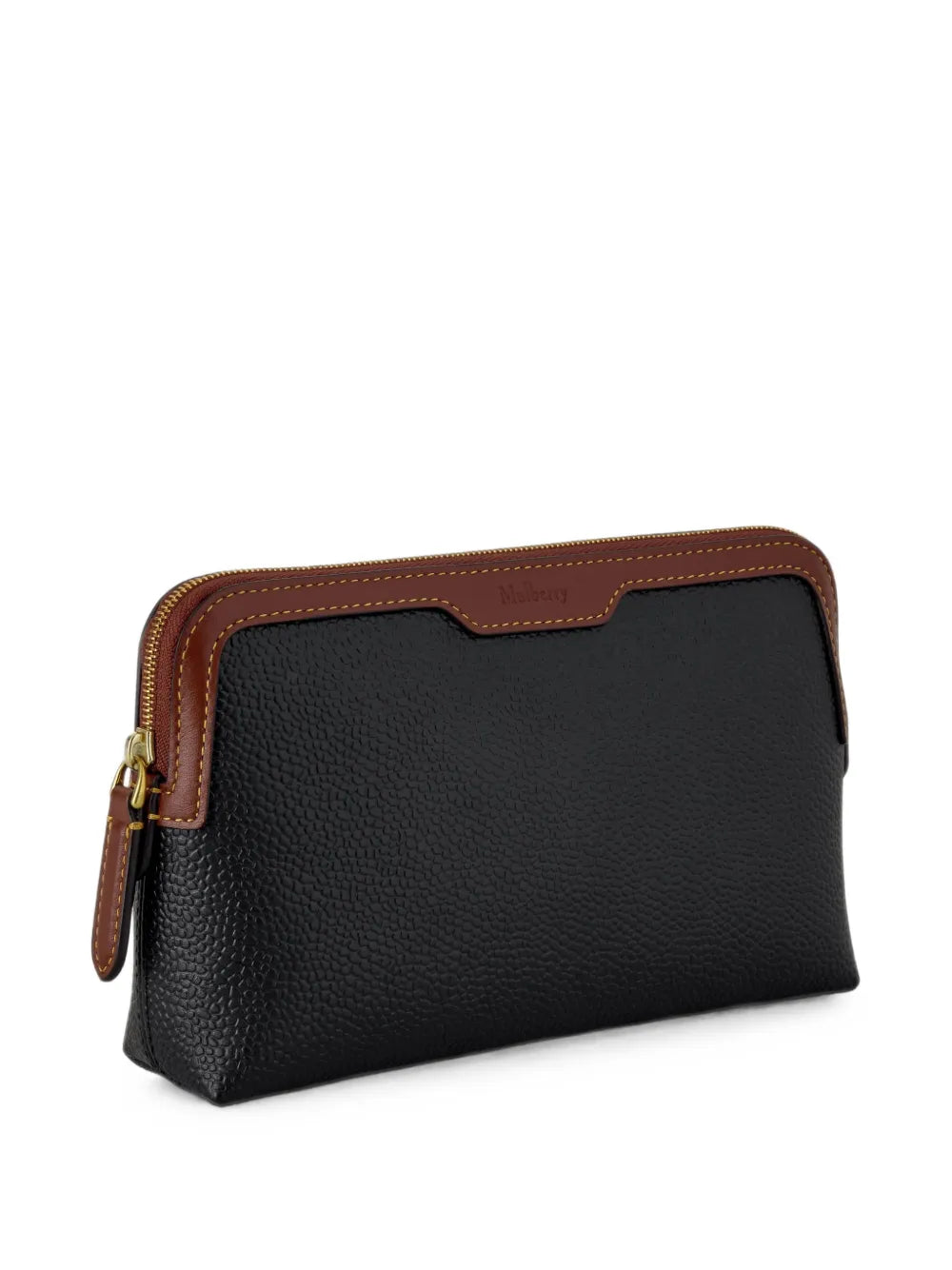 grainy leather make up bag