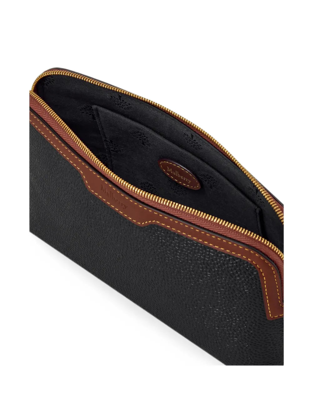 grainy leather make up bag