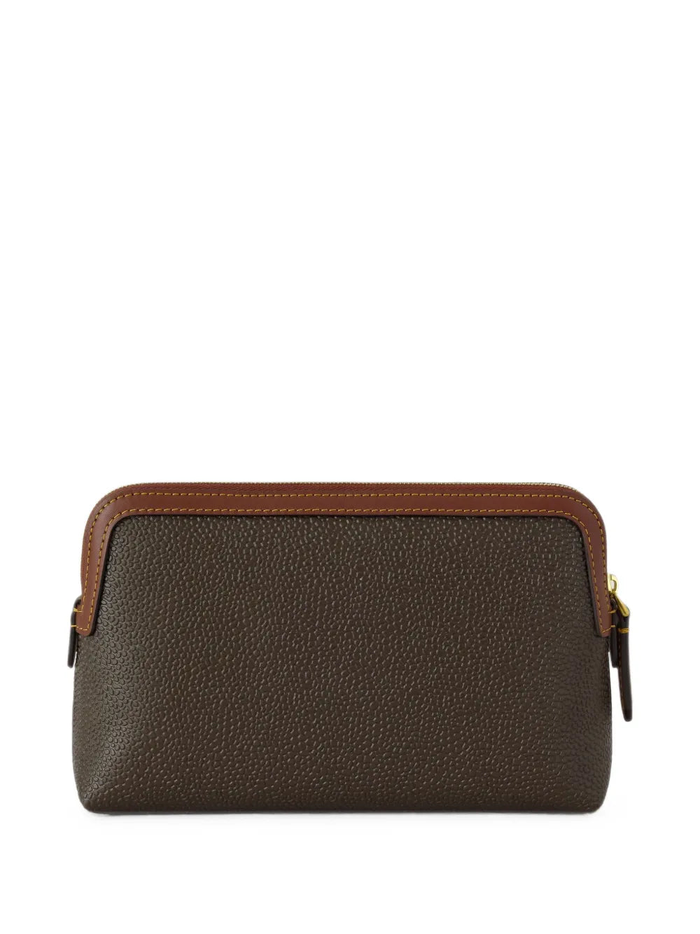 grained leather make up bag