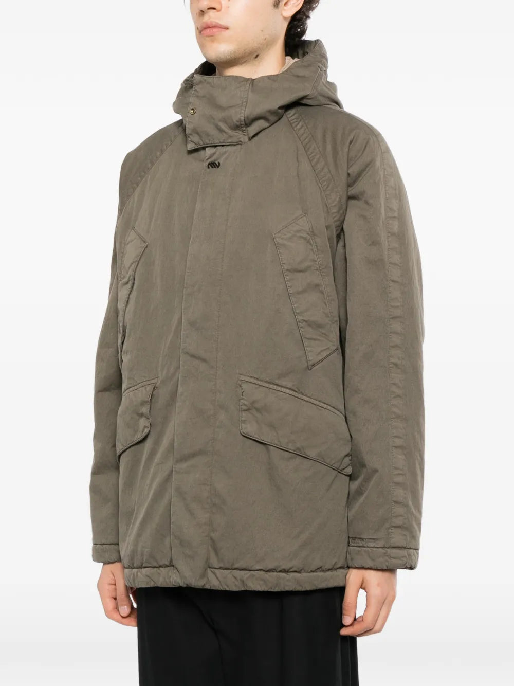 logo-patch military jacket 