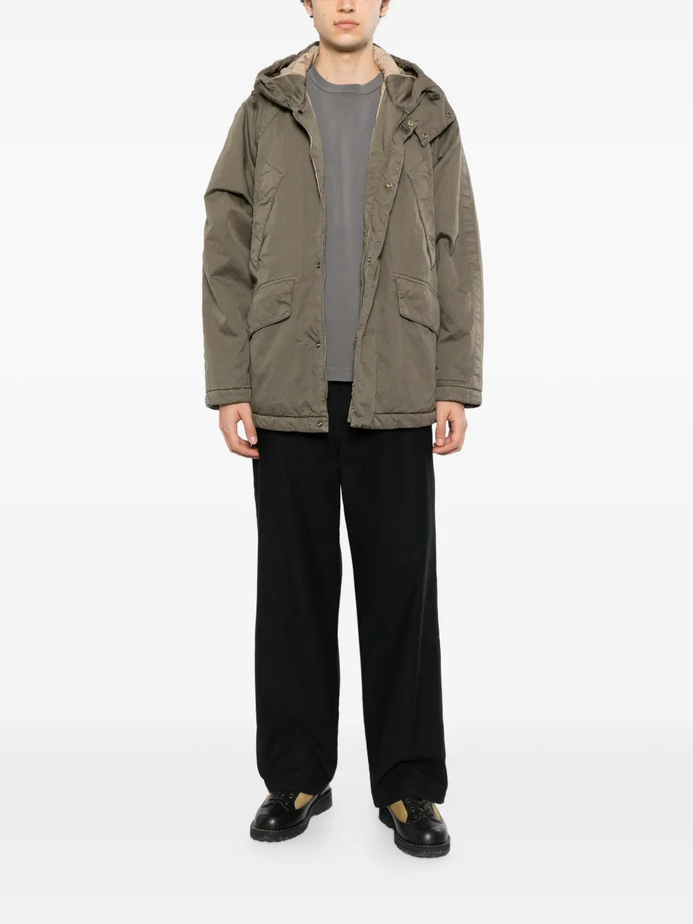 logo-patch military jacket 