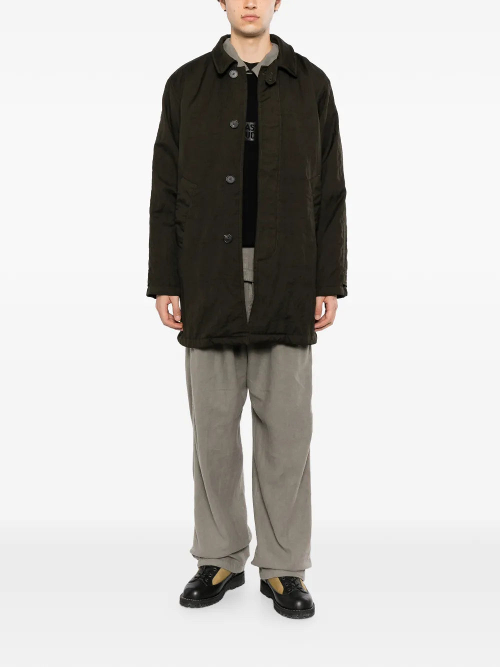 logo-patch coat 