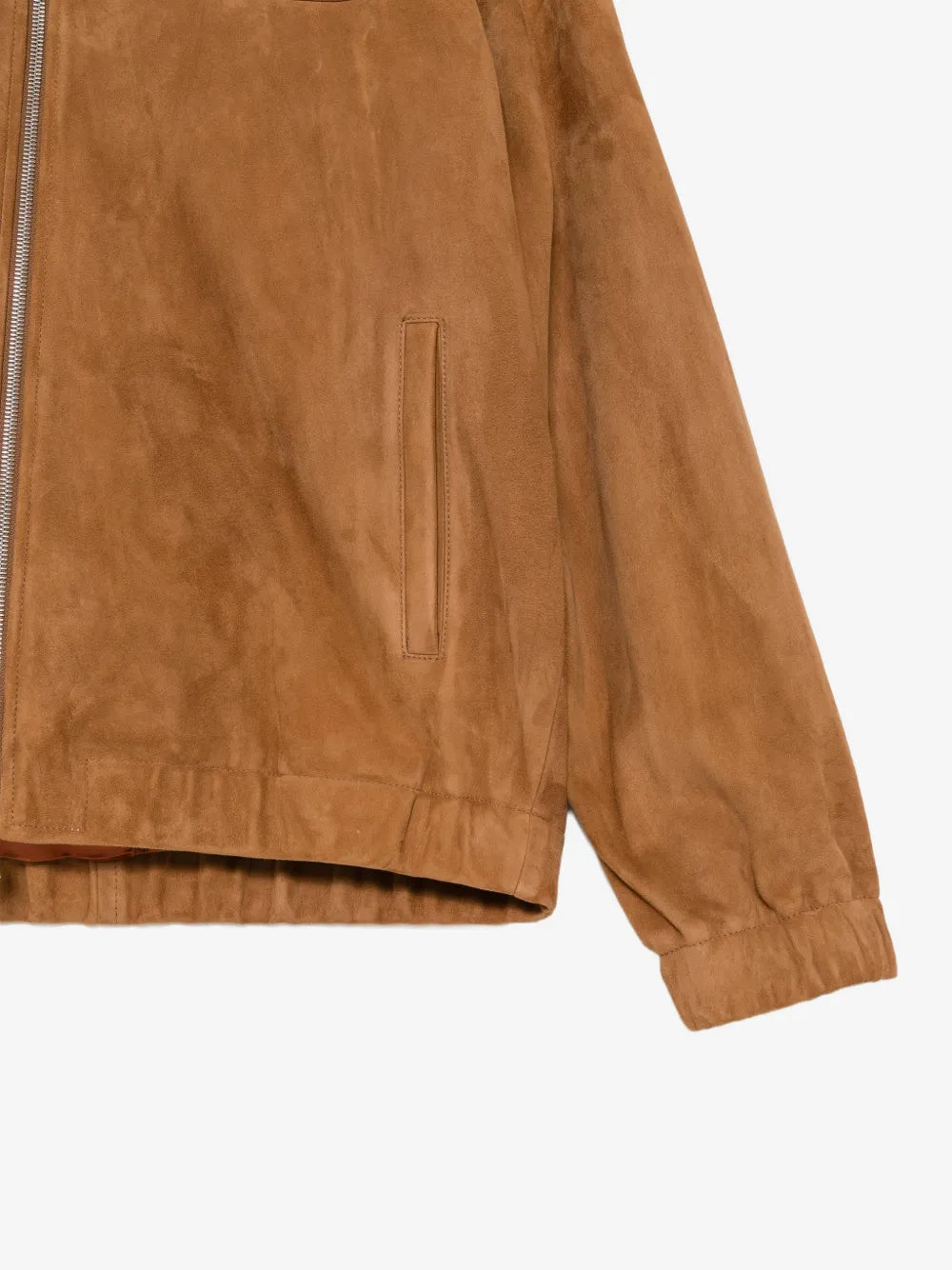 Two-Way Zip Leather Jacket