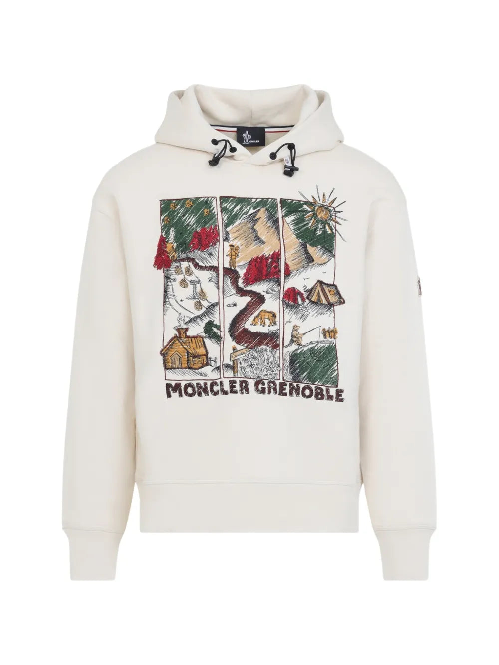 Graphic-Embroidered Hoodie