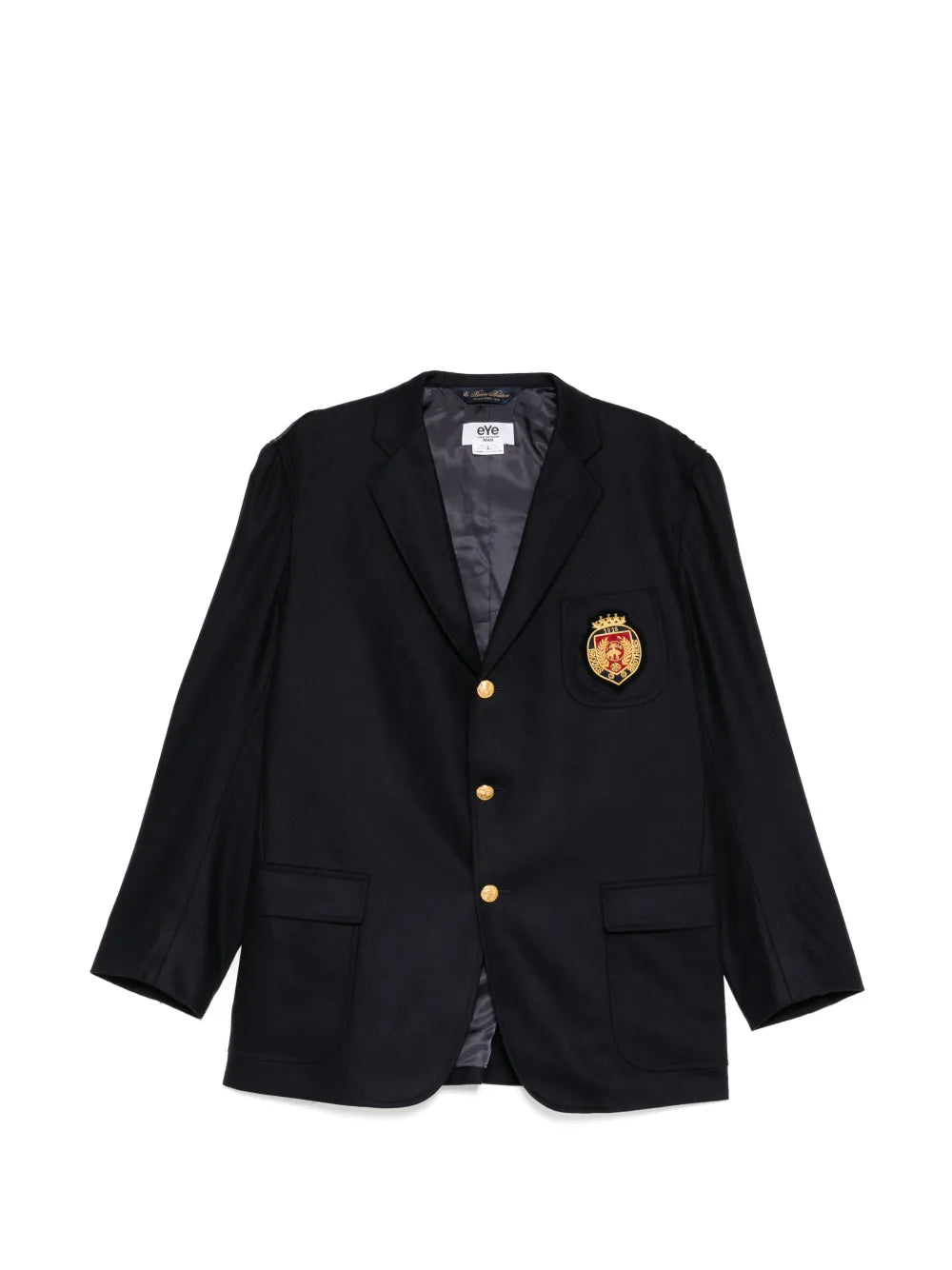 logo-embroidered blazer