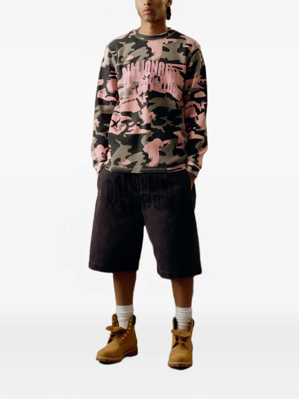camouflage-print logo-print T-shirt