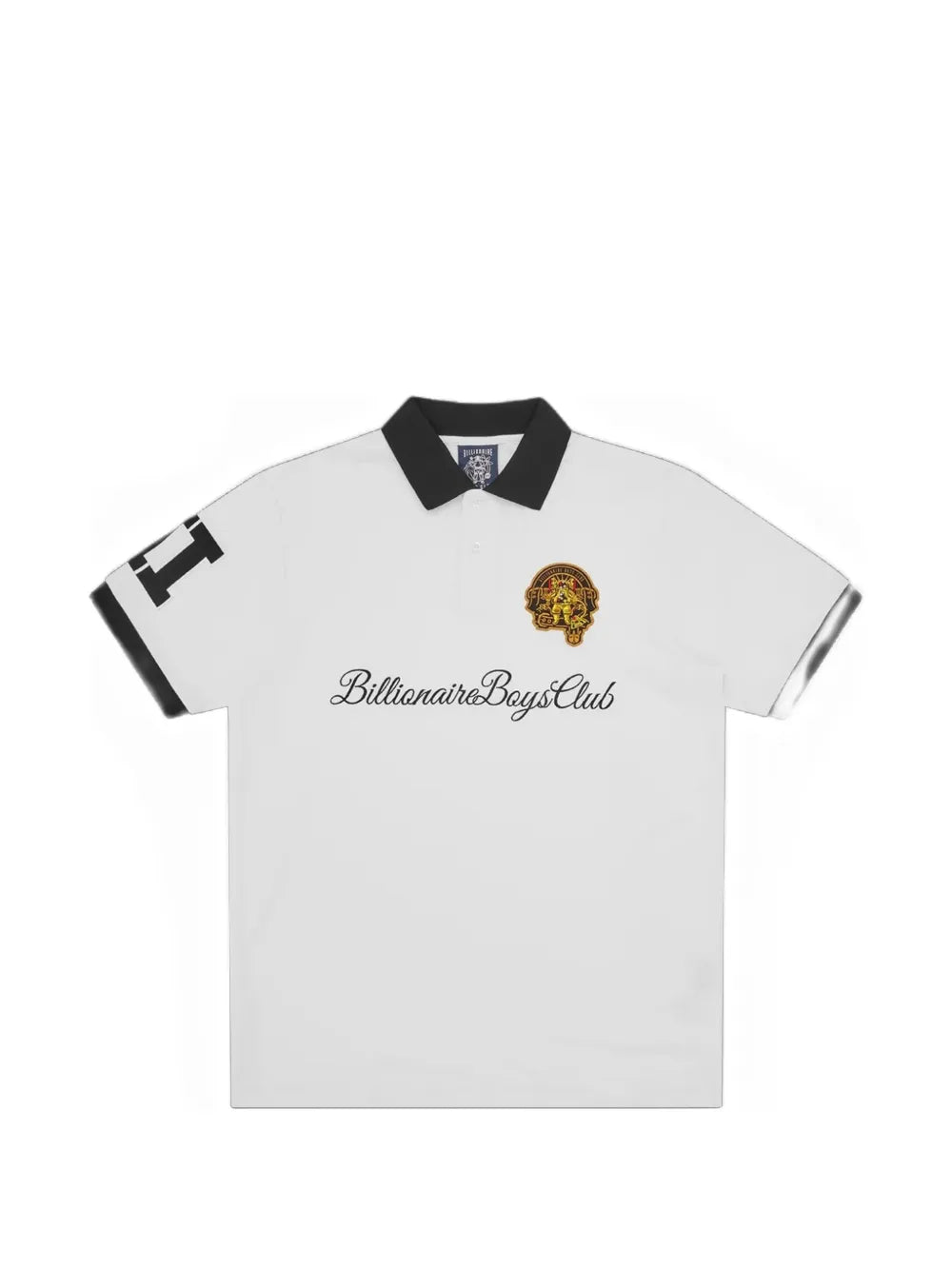 logo-embroidered contrast-collar polo shirt