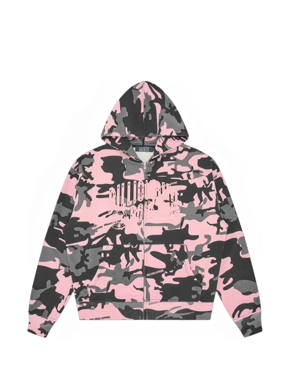 camouflage-print zip-up hoodie