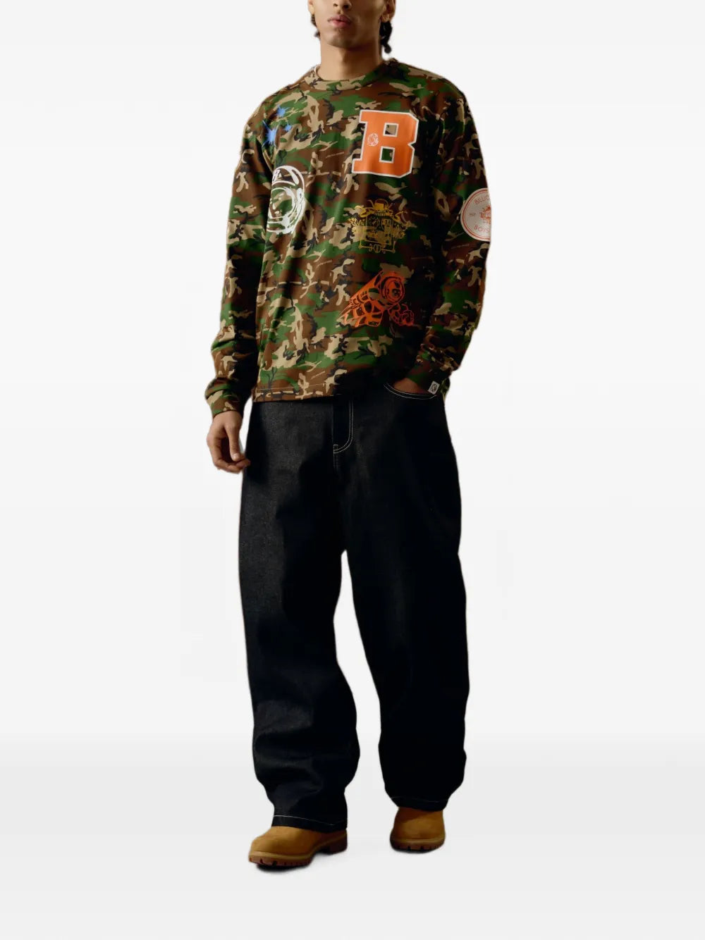 camouflage-print long-sleeve T-shirt