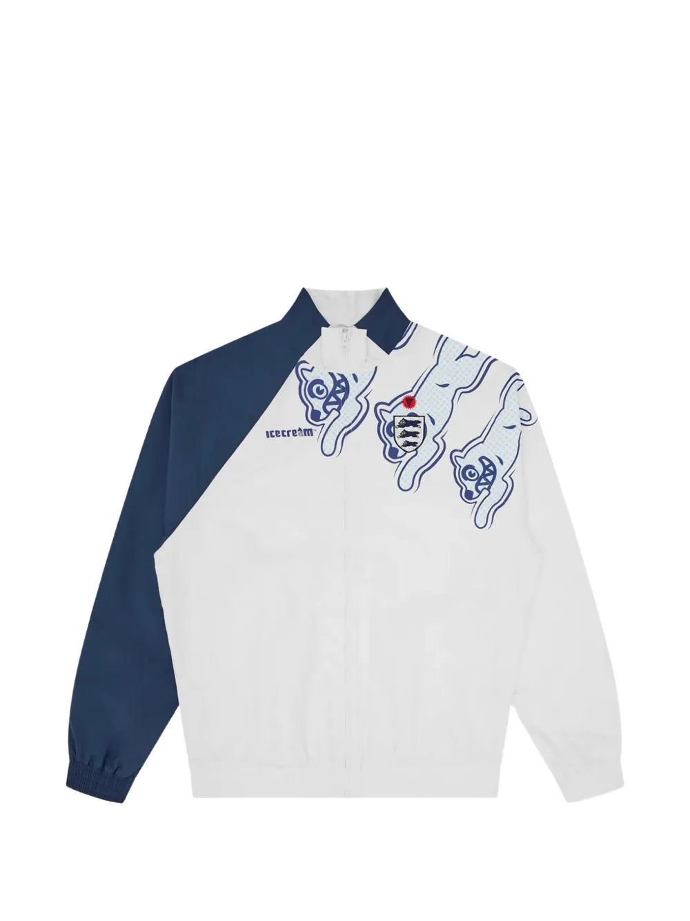 logo-print panelled jacket
