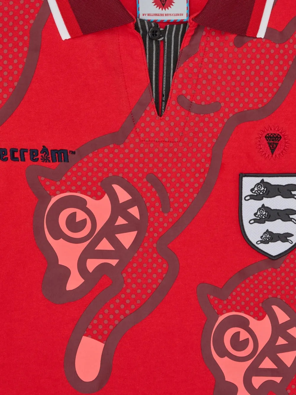 graphic-print polo shirt