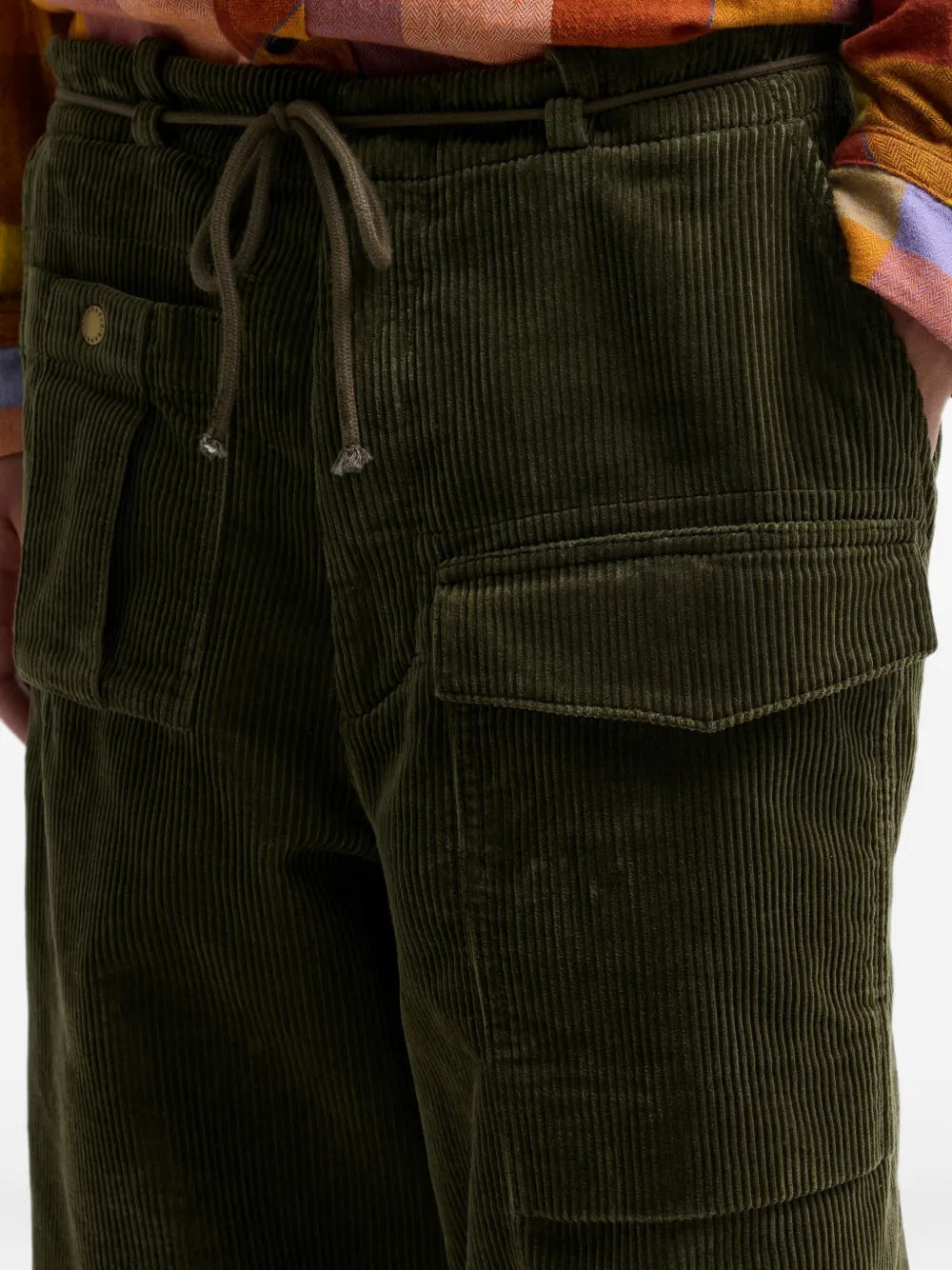 corduroy drawstring trousers