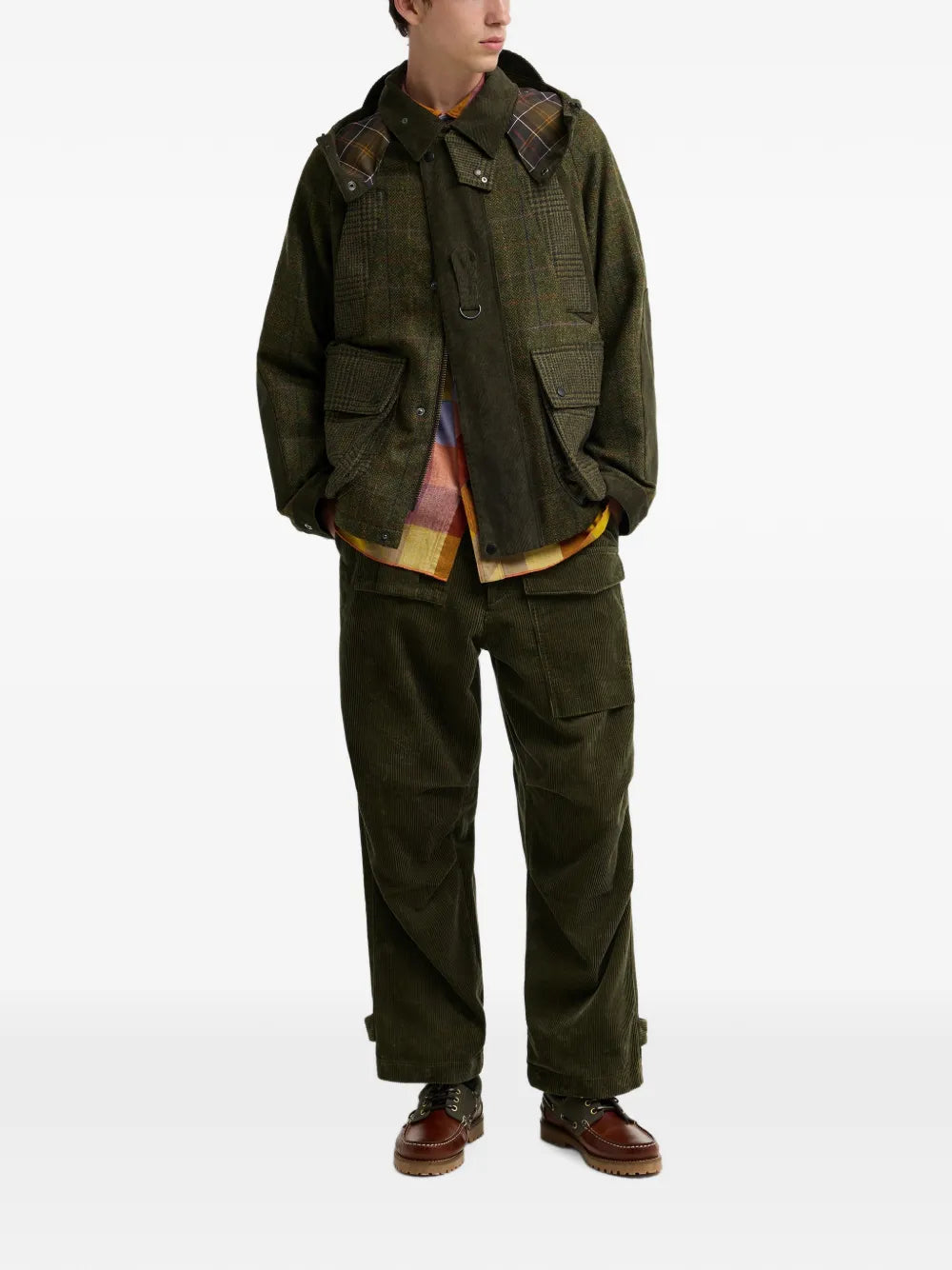 corduroy drawstring trousers