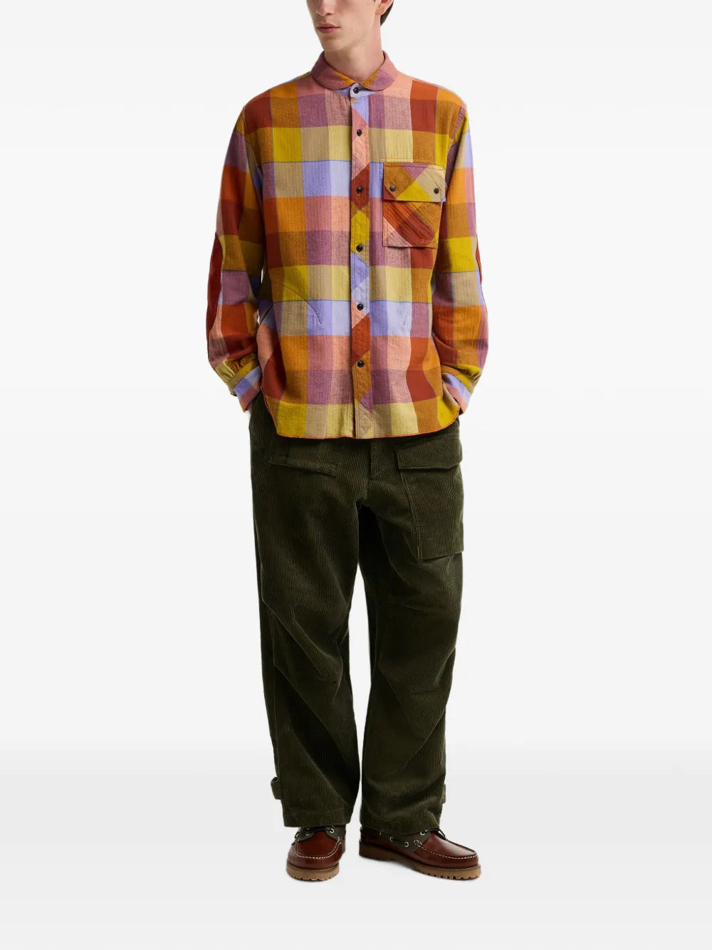 X Norbit Checked Elbow-Patch Shirt