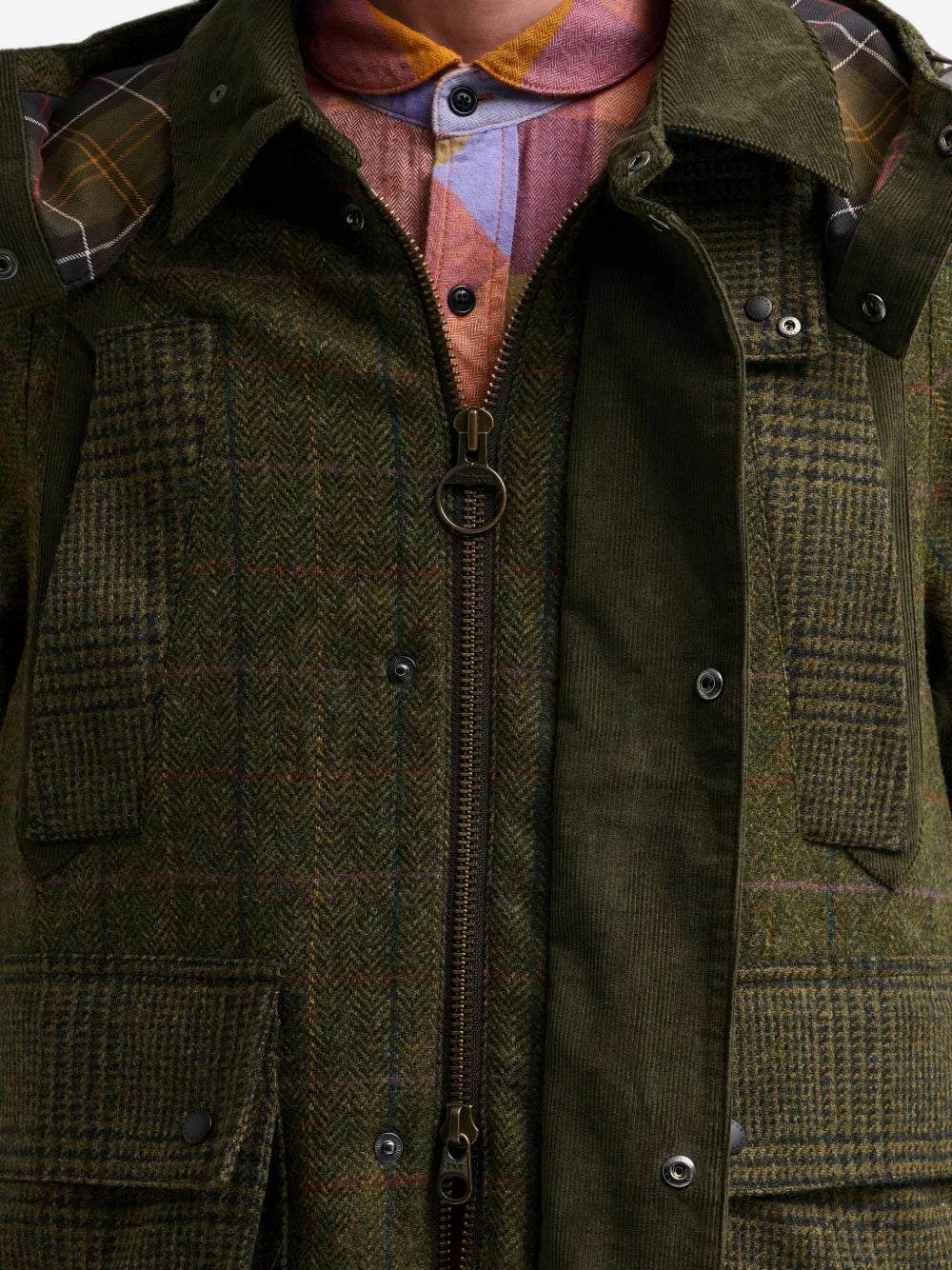 X Norbit Check-Pattern Wool Jacket