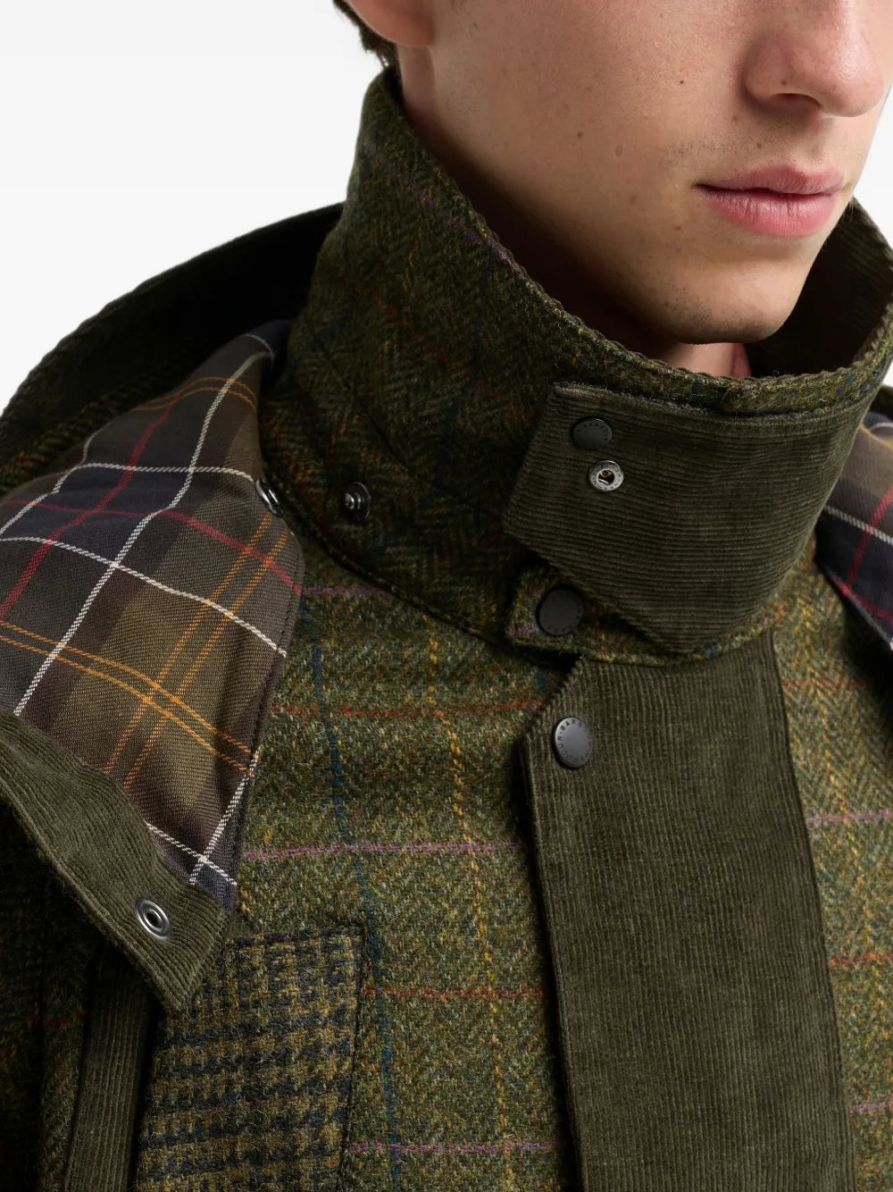X Norbit Check-Pattern Wool Jacket