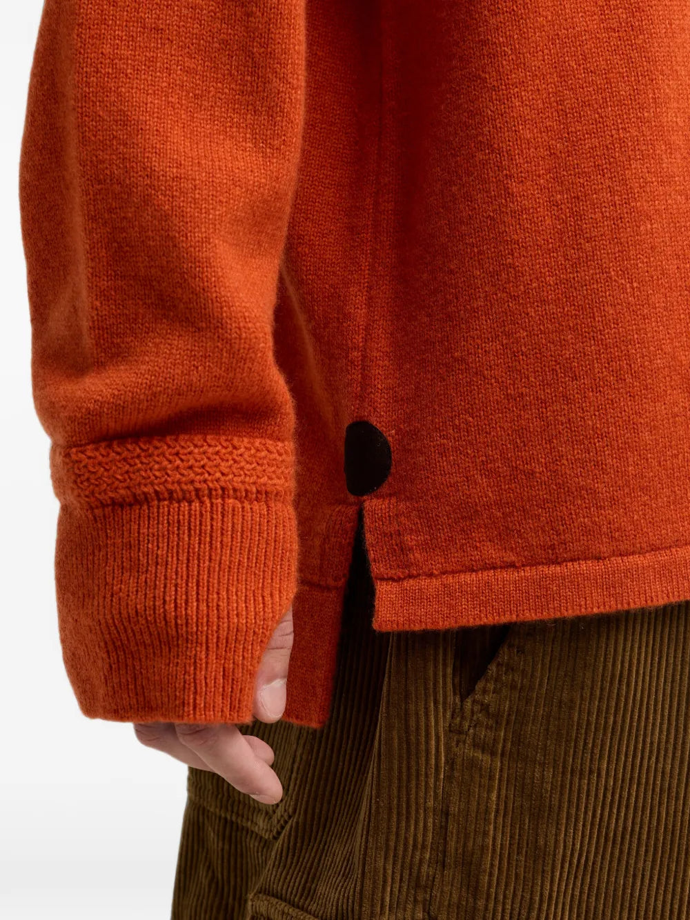 ribbed-knit roll-neck sweater