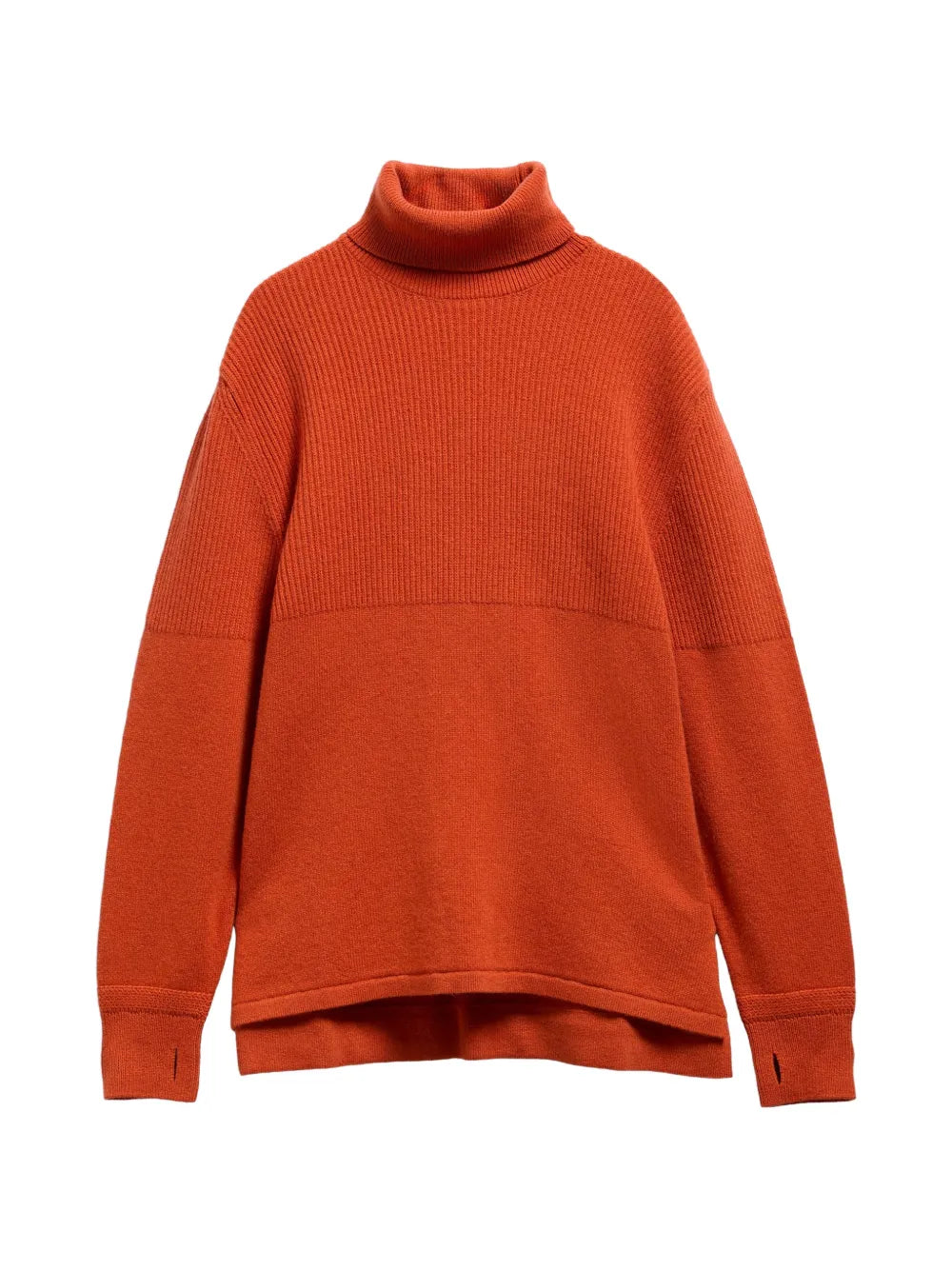ribbed-knit roll-neck sweater