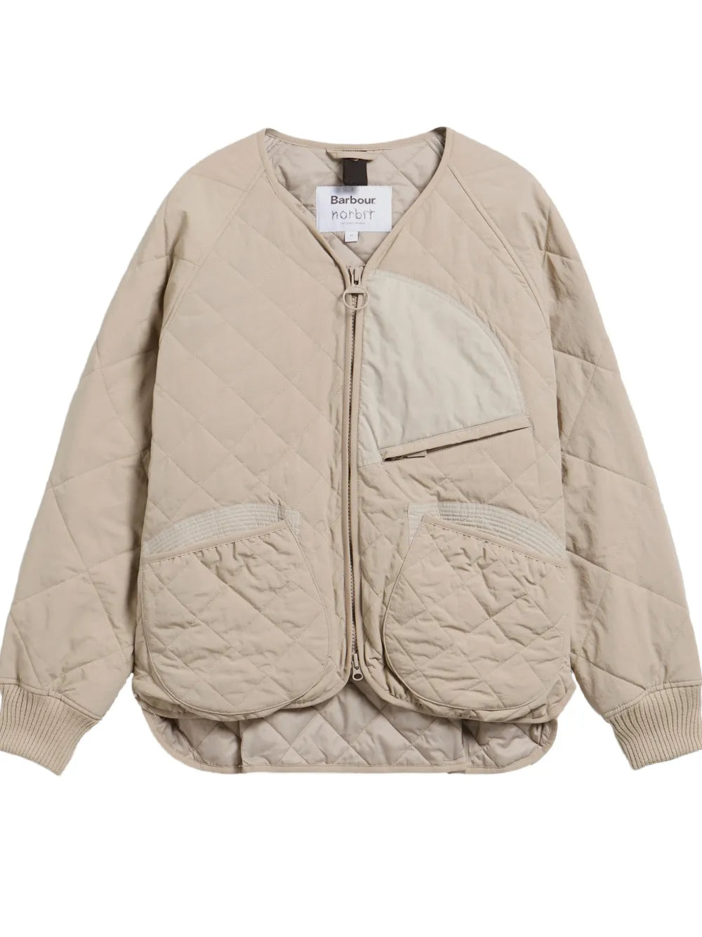 quilted zip-up jacket