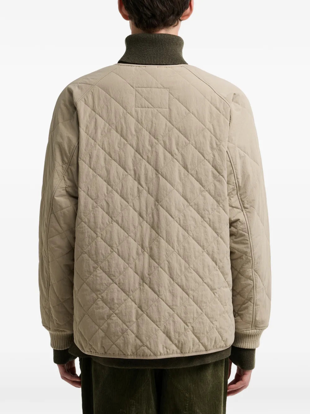 quilted zip-up jacket