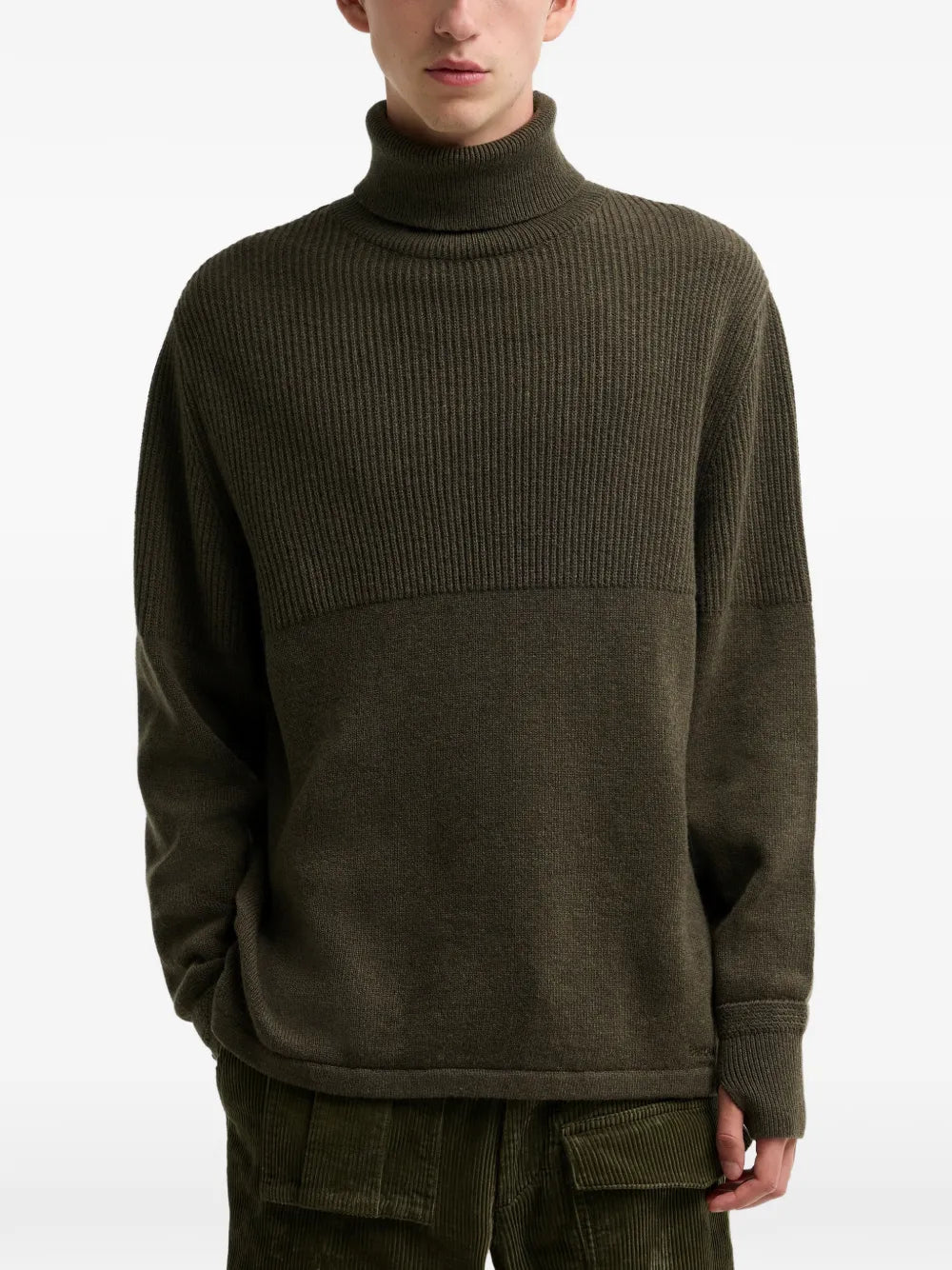 ribbed roll-neck sweater