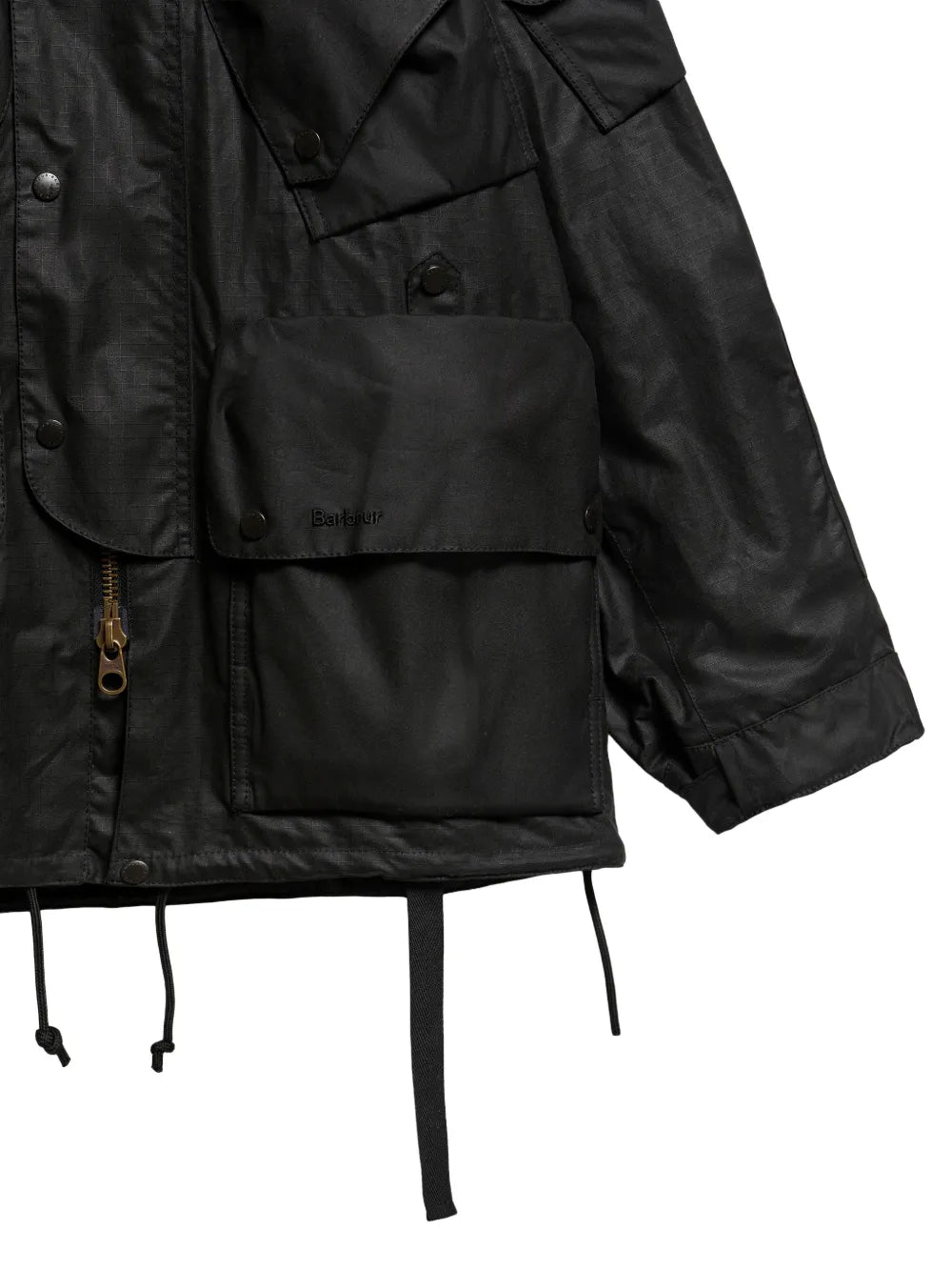 multi-pocket waxed jacket