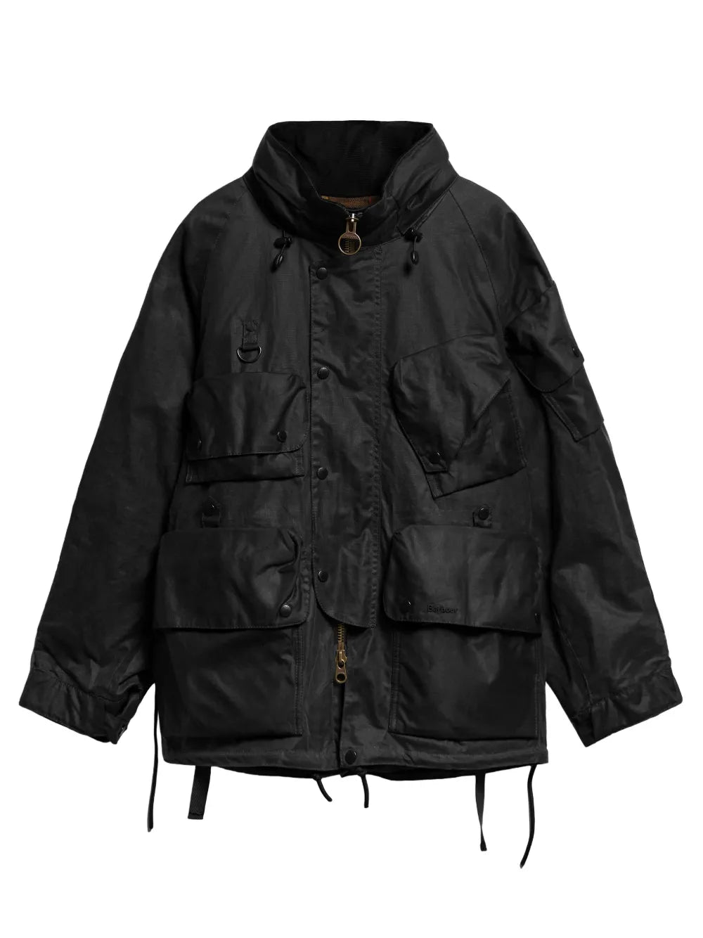 multi-pocket waxed jacket