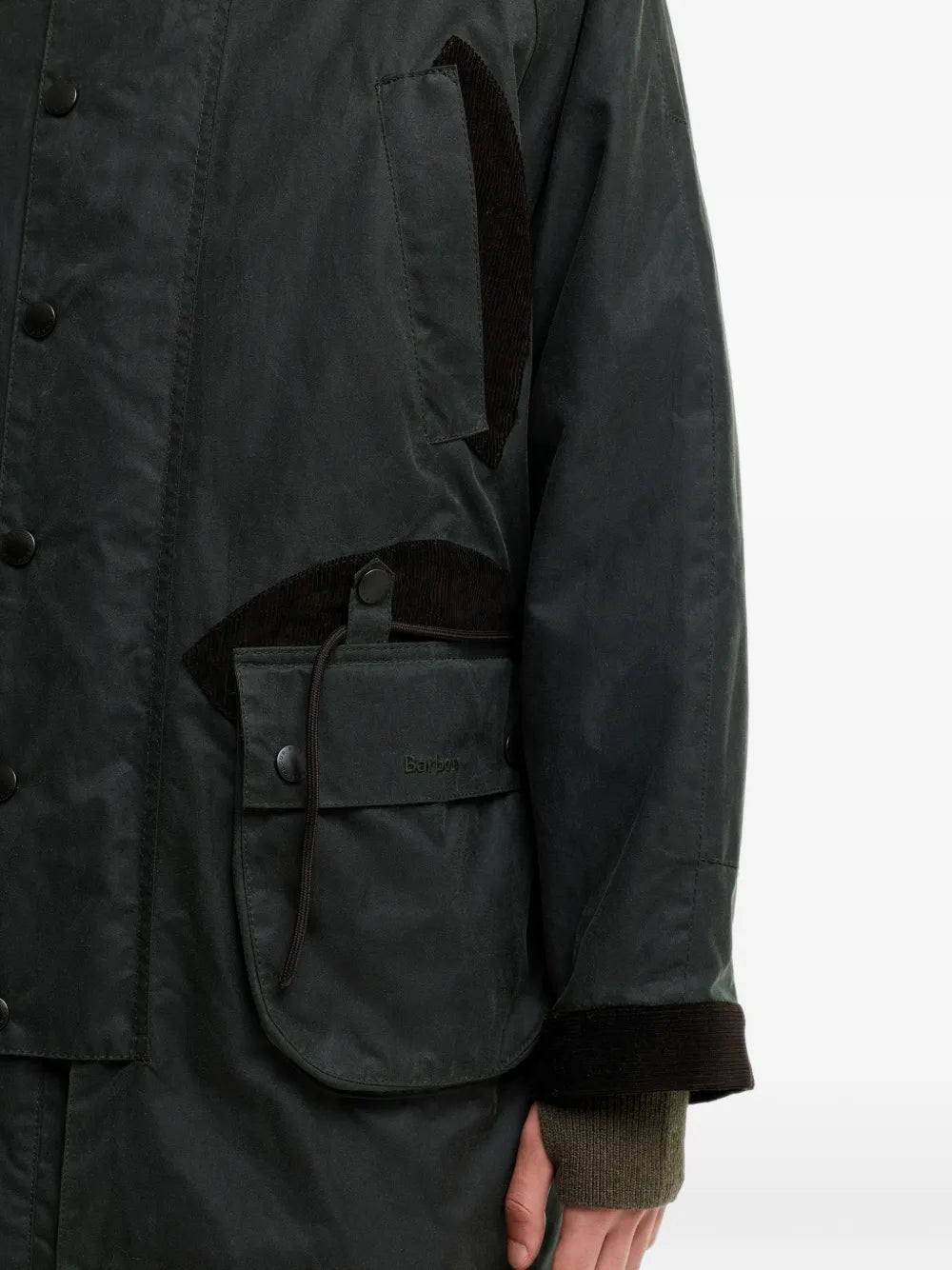 waxed-cotton hooded jacket