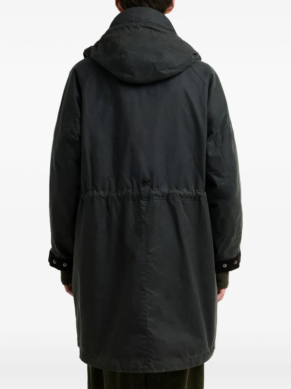 waxed-cotton hooded jacket