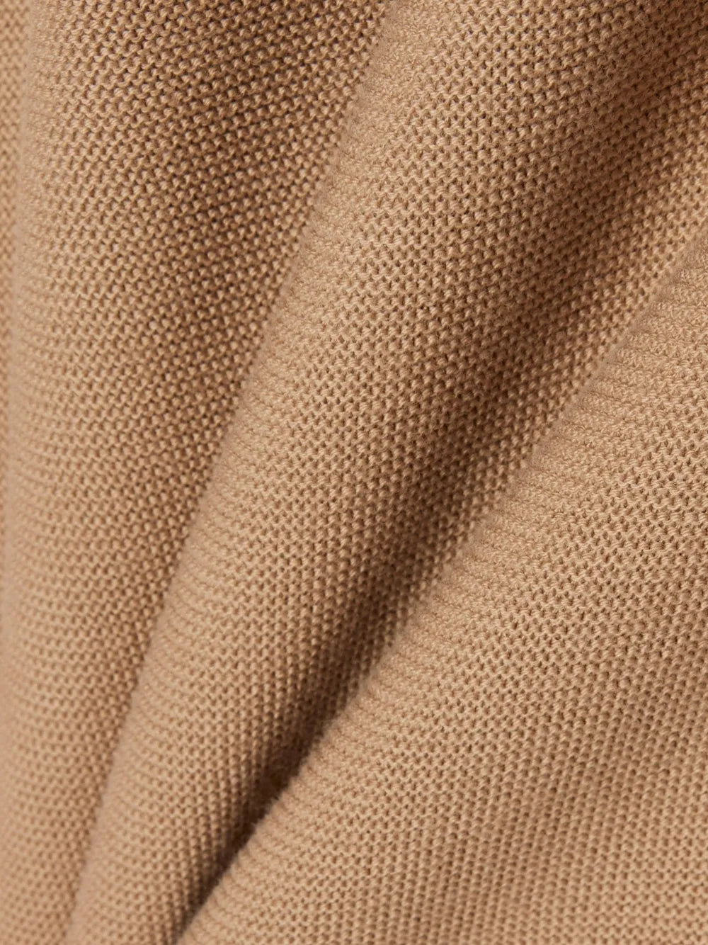 classic-fit long-sleeved knitted polo shirt