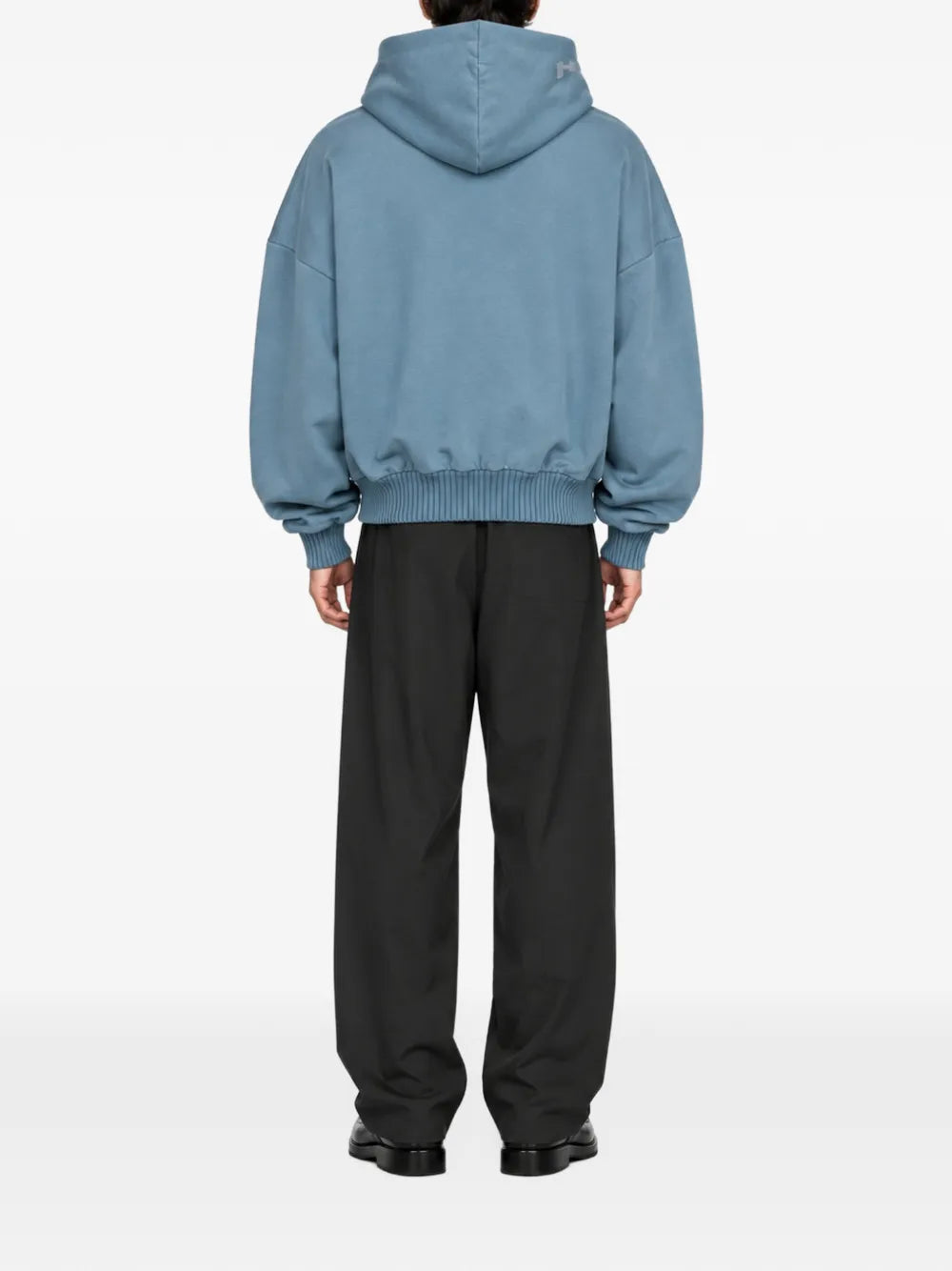 eye-print ribbed-trim hoodie