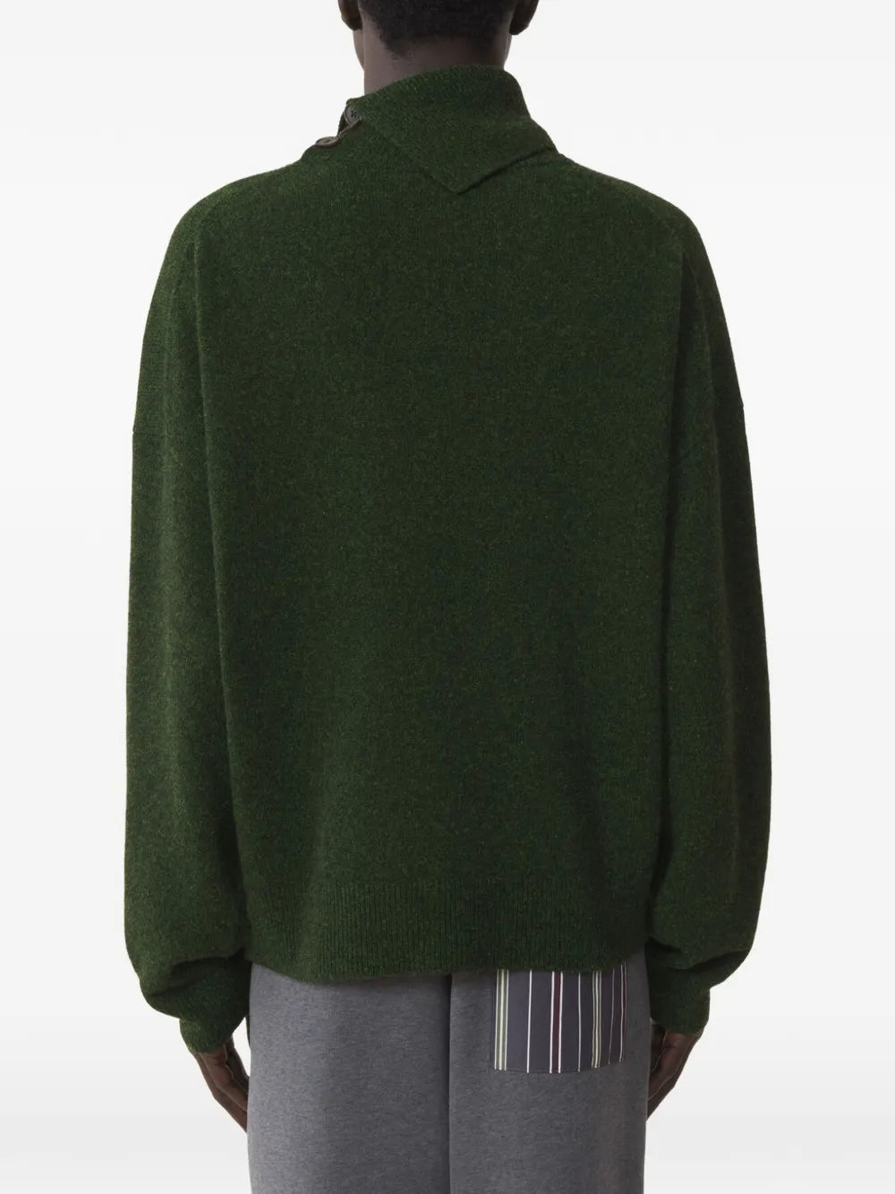 button-neck cashmere sweater