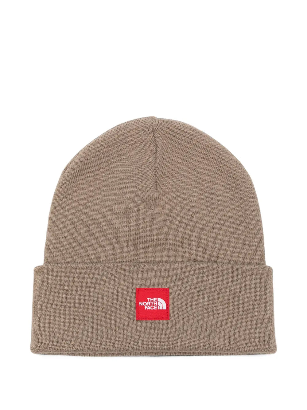 logo-patch ribbed-knit beanie hat